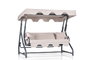 Hanah Home Silla Columpio Triple Jardín Metal Multicolor 240 kg